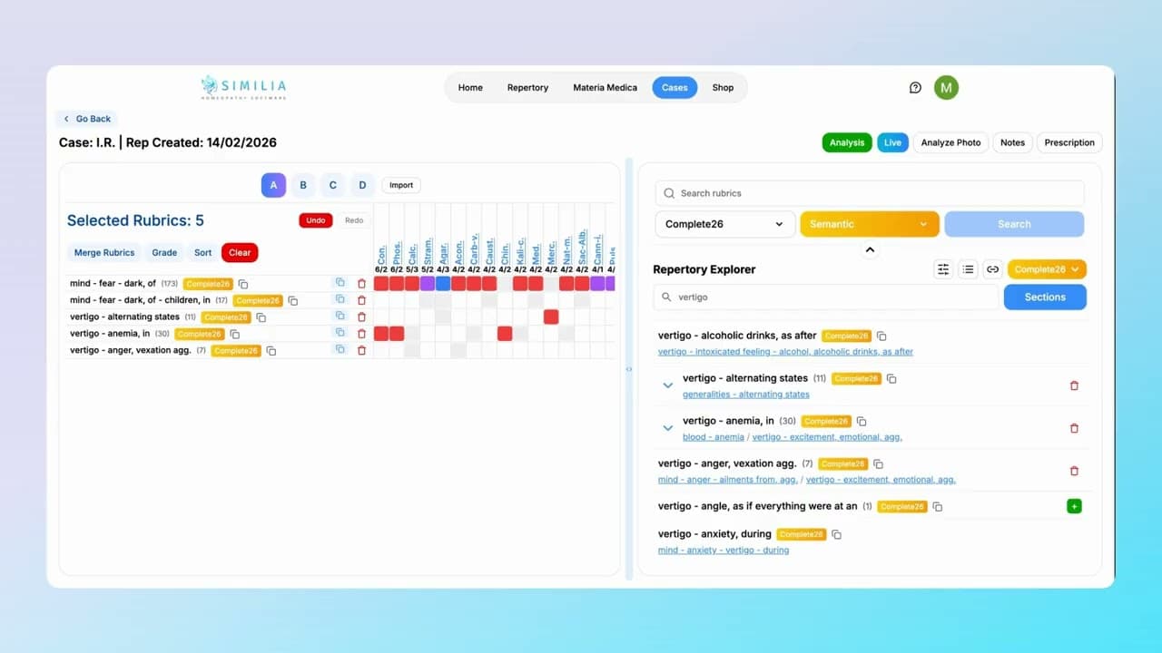 Repertorisation Tutorial